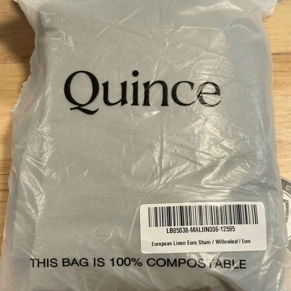 QUINCE European Linen Euro Shams Set Of 2 Willowleaf 3156 - Picture 9 of 10